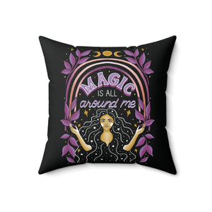 Magic is All Around Me Vegan Suede Pillow | Goddess Provisions