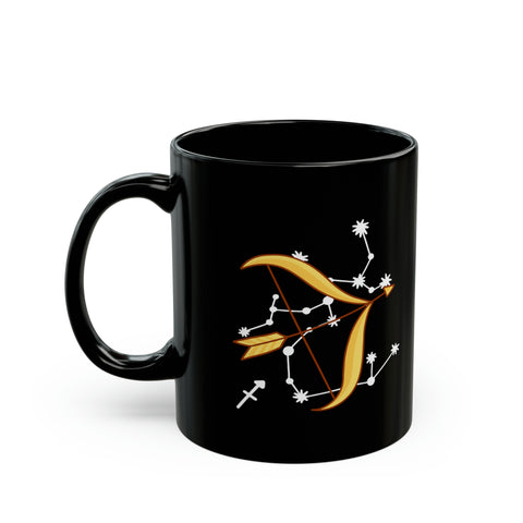 Sagittarius Black Mug