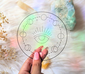 Moon Phase Suncatcher Stickers by Goddess Provisions
