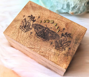 Fairy Fortune Mango Wood Box available at Goddess Provisions