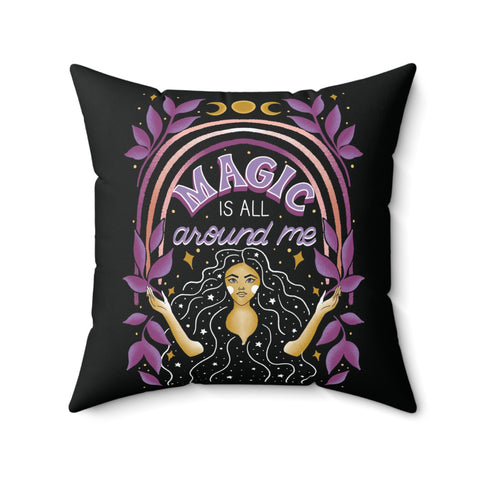 Magic is All Around Me Vegan Suede Pillow | Goddess Provisions