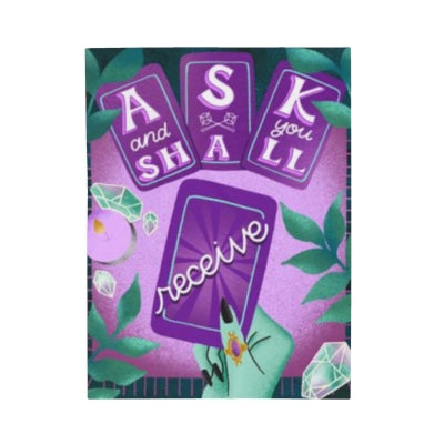 Ask & You Shall Receive Velveteen Plush Blanket | Goddess Provision