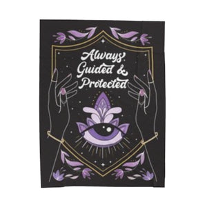 Always Guided & Protected Velveteen Plush Blanket | Goddess Provisions