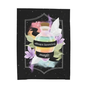Always Brewing Magic Velveteen Plush Blanket | Goddess Provisions