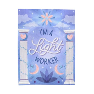 I'm a Light Worker Velveteen Plush Blanket | Goddess Provisions
