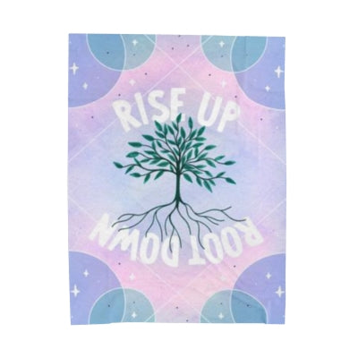 Rise Up Root Down Tree Velveteen Plush Blanket