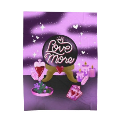 Love More Velveteen Plush Blanket | Goddess Provisions