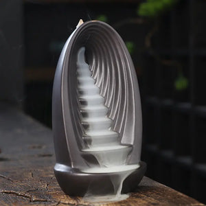 Clay Waterfall Backflow Incense Holder