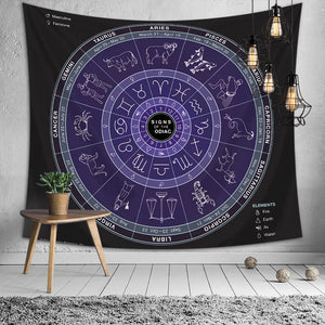 Zodiac Wheel Tapestry