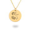 Aries Zodiac Illustration Coin Necklace