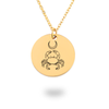 Cancer Zodiac Illustration Coin Necklace