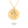 Capricorn Zodiac Illustration Coin Necklace