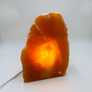 Orange Selenite Lamp