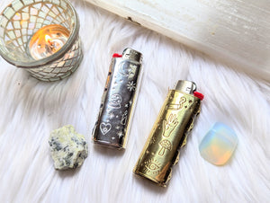 Silver-Plated Brass Ritual Lighter Cases | Goddess Provisions