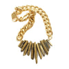 Rocked Up Crystal Quartz Necklace - Gold