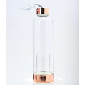Crystal Infusing Glass Water Bottle
