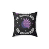 I'm Aligned With the Cosmic Plan Vegan Suede Pillow | Goddess Provisions