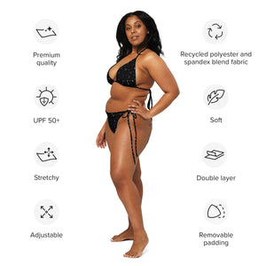 Black Zodiac Sign Symbol String Bikini | Goddess Provisions