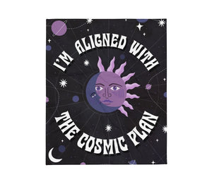 I'm Aligned With The Cosmic Plan Throw Blanket | Goddess Provisions