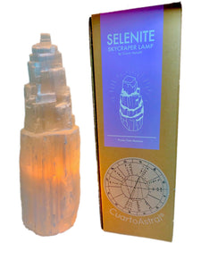 Large Selenite Tower Lamp