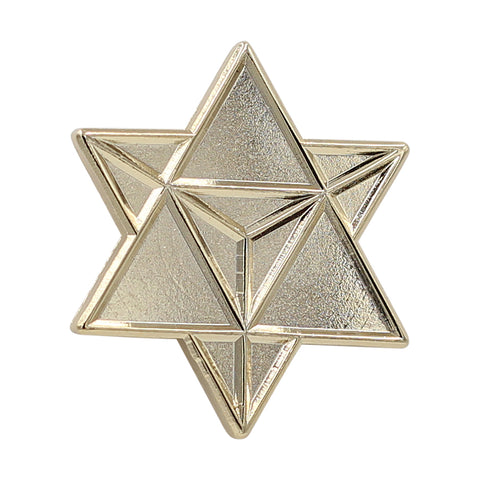 Gold Merkaba Star Enamel Pin