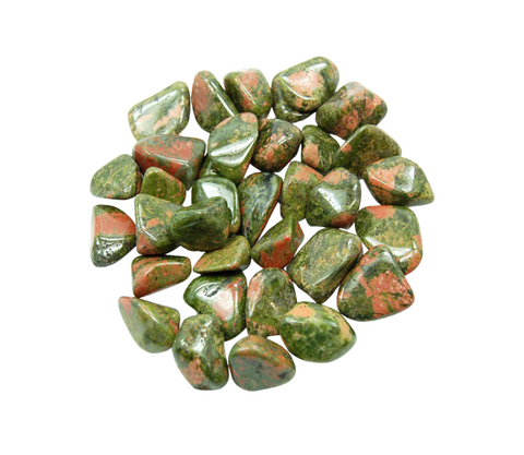 Set of 10 Tumbled Green Unakite | Goddess Provisions