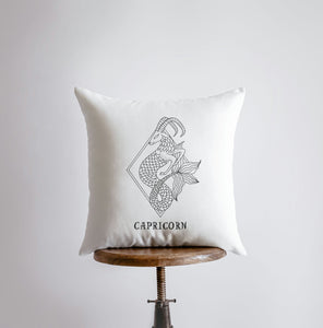 Capricorn Block Print Pillow