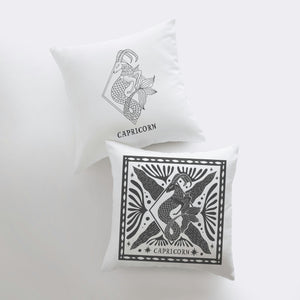Capricorn Block Print Pillow