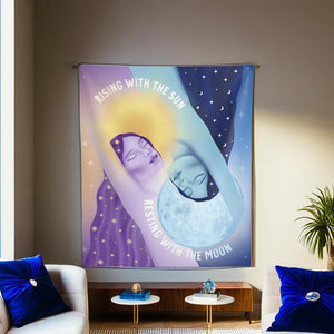 Rising With the Sun Resting With the Moon Tapestry | Goddess Provisions