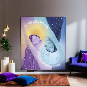 Rising With the Sun Resting With the Moon Tapestry | Goddess Provisions