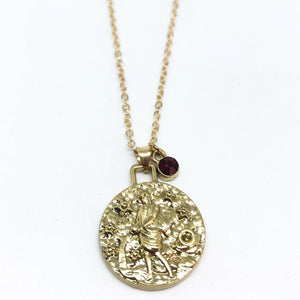 Double Sided Zodiac Coin Necklace