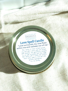 Organic Love Spell Intention Candle