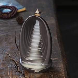 Clay Waterfall Backflow Incense Holder