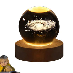 LED Crystal Ball Glowing Galaxy Lamp