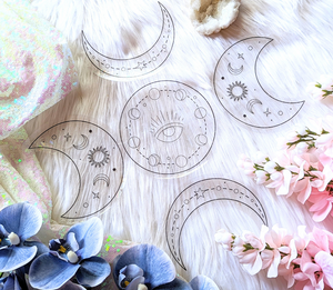 Moon Phase Suncatcher Stickers by Goddess Provisions
