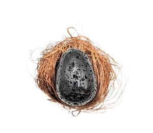 Black Lava Stone Thinking Egg  ORIJIN – Goddess Provisions