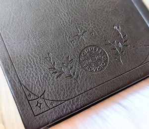 Mystical Musings Divination Diary embossed with Goddess Provisions logo