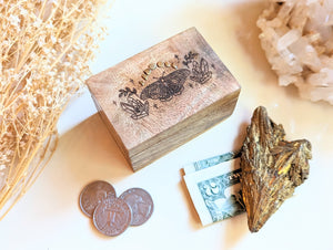 Fairy Fortune Mango Wood Box available at Goddess Provisions